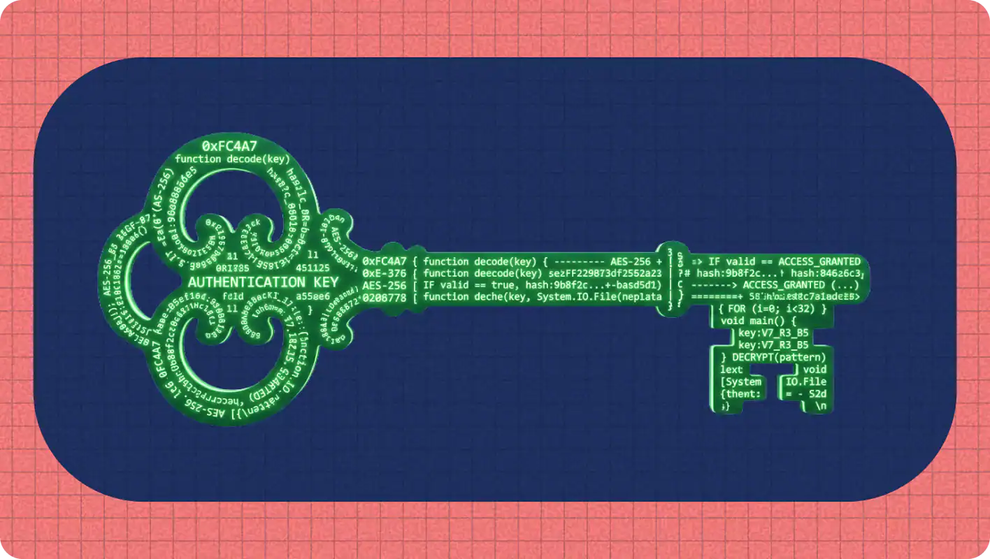 Authtication Key Code in Schlüsselform